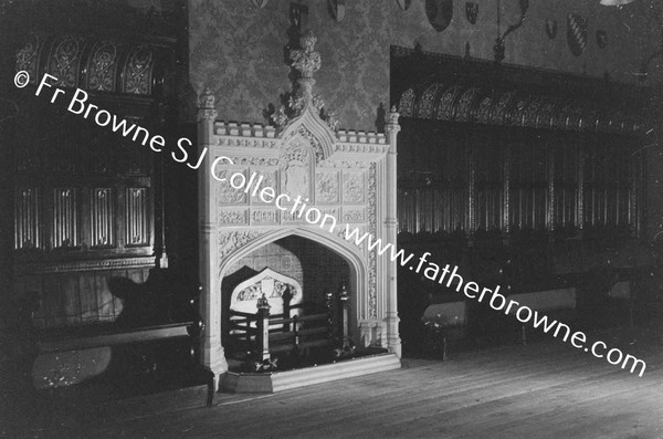 LISMORE CASTLE  GREAT HALL FIREPLACE